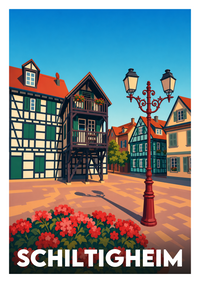 Affiche souvenir de Schiltigheim – image brute sans cadre