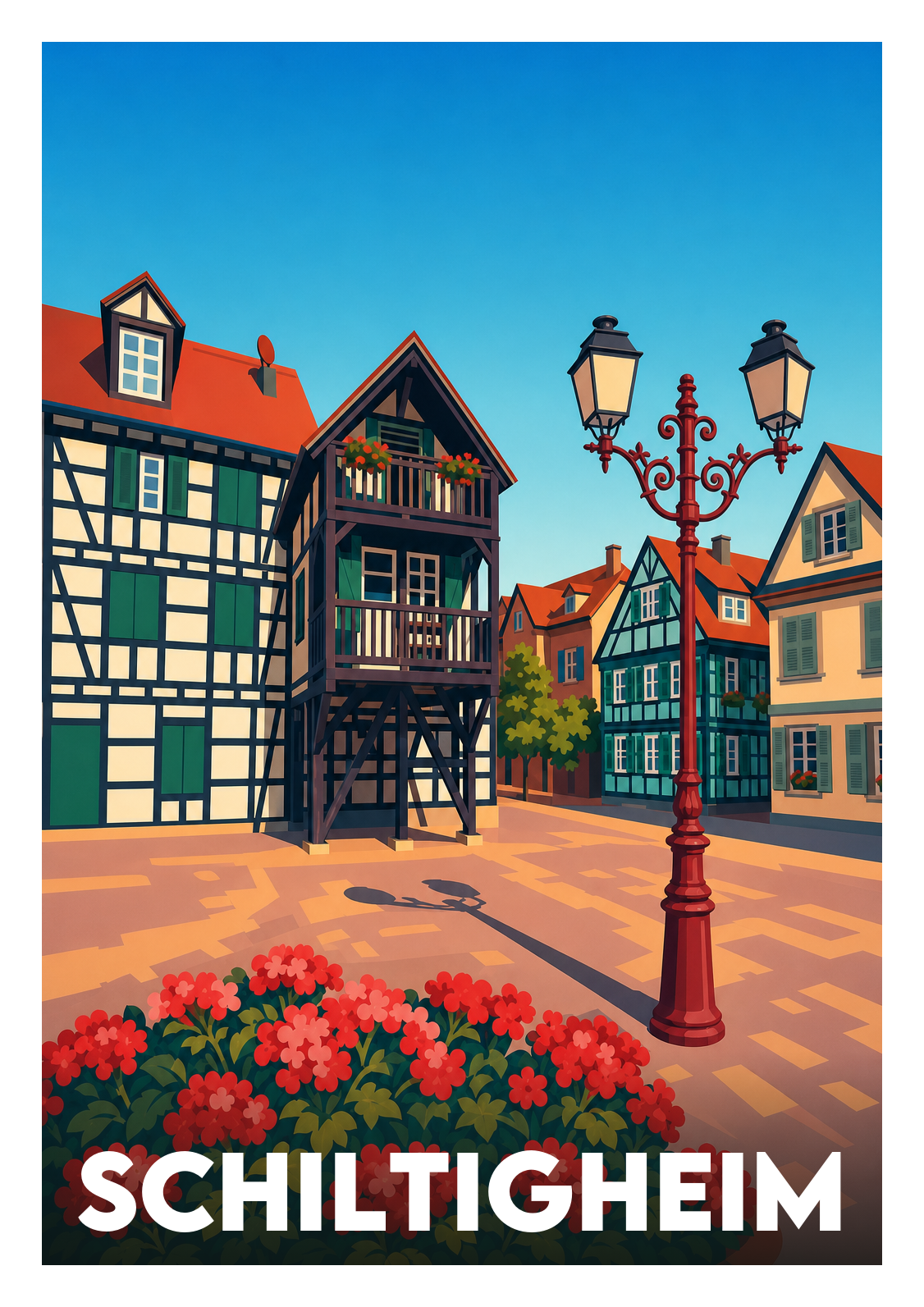 Affiche souvenir de Schiltigheim – image brute sans cadre