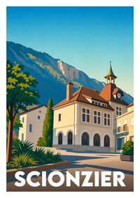 Affiche souvenir de Scionzier – image brute sans cadre