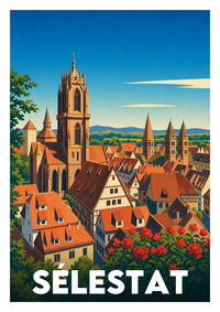 Affiche souvenir de Sélestat – image brute sans cadre