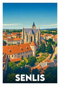 Affiche souvenir de Senlis – image brute sans cadre