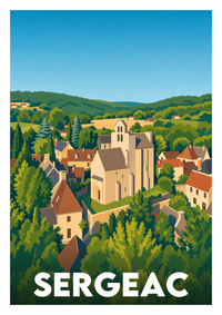 Affiche souvenir de Sergeac – image brute sans cadre