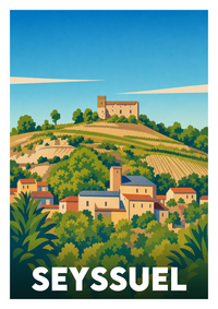 Affiche souvenir de Seyssuel – image brute sans cadre