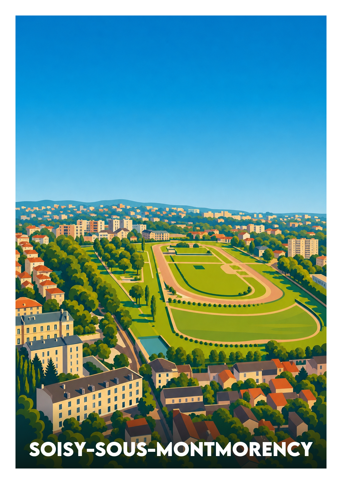 Affiche souvenir de Soisy-sous-Montmorency – image brute sans cadre