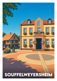 Affiche souvenir de Souffelweyersheim – image brute sans cadre