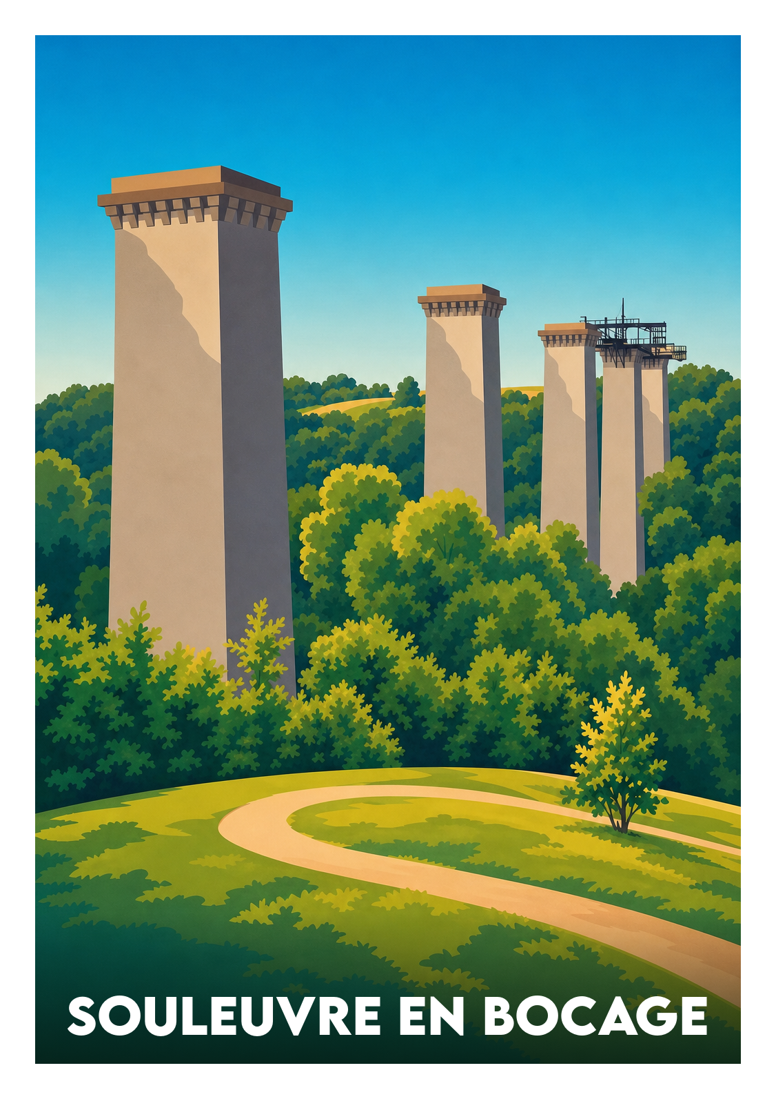 Affiche souvenir de Souleuvre en Bocage – image brute sans cadre