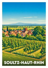 Affiche souvenir de Soultz-Haut-Rhin – image brute sans cadre