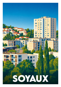 Affiche souvenir de Soyaux – image brute sans cadre