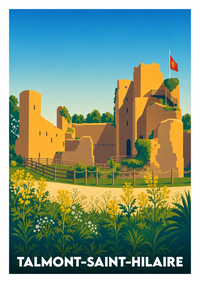 Affiche souvenir de Talmont-Saint-Hilaire – image brute sans cadre