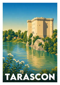Affiche souvenir de Tarascon – image brute sans cadre