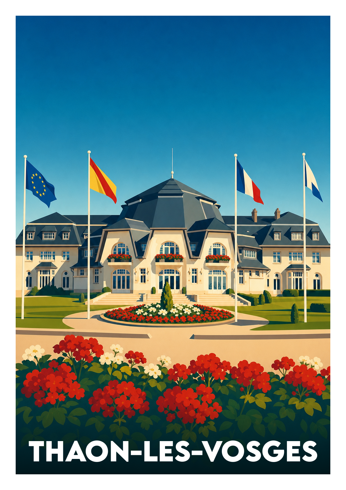 Affiche souvenir de Thaon-les-Vosges – image brute sans cadre