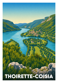 Affiche souvenir de Thoirette-Coisia – image brute sans cadre
