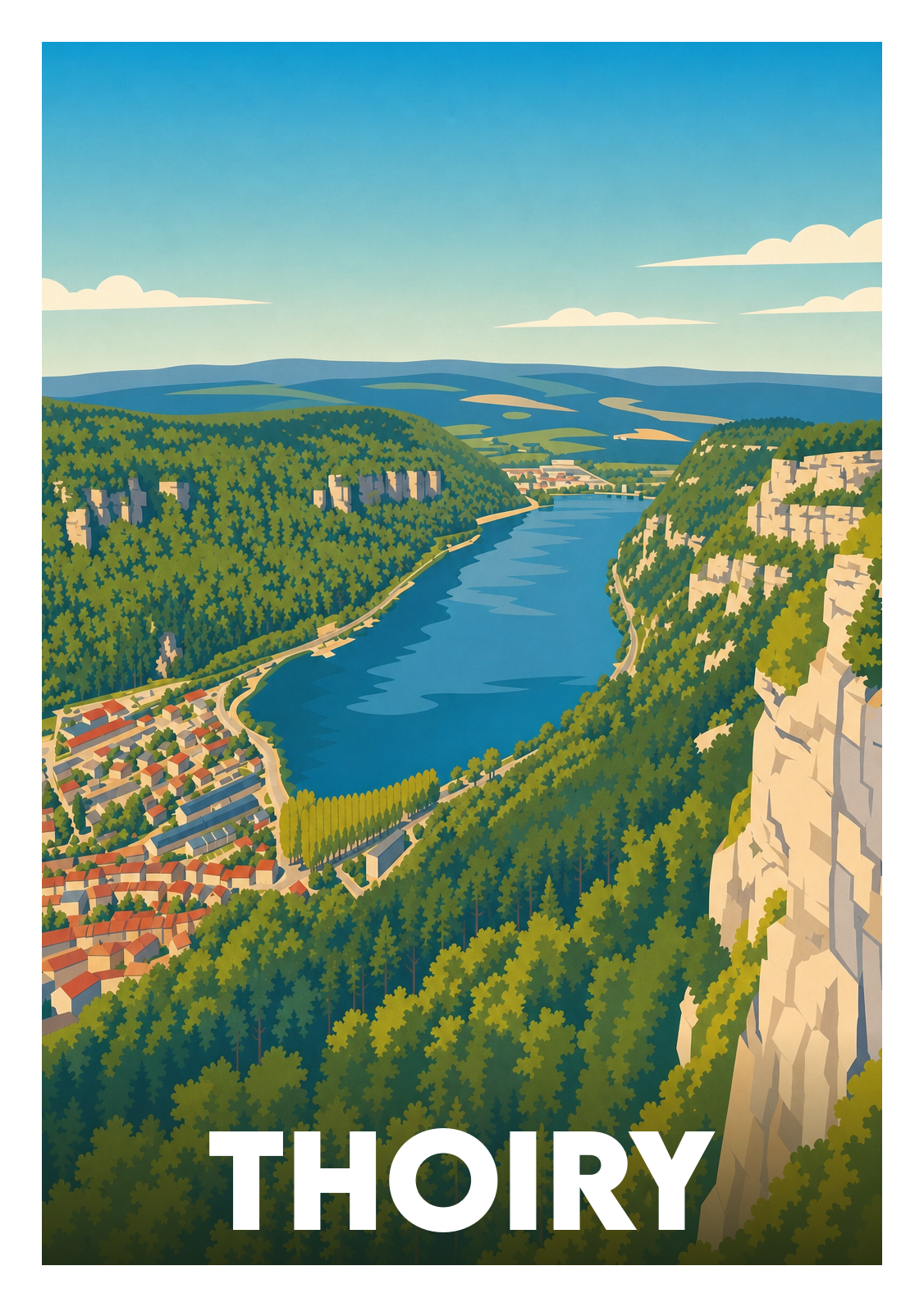 Affiche souvenir de Thoiry – image brute sans cadre