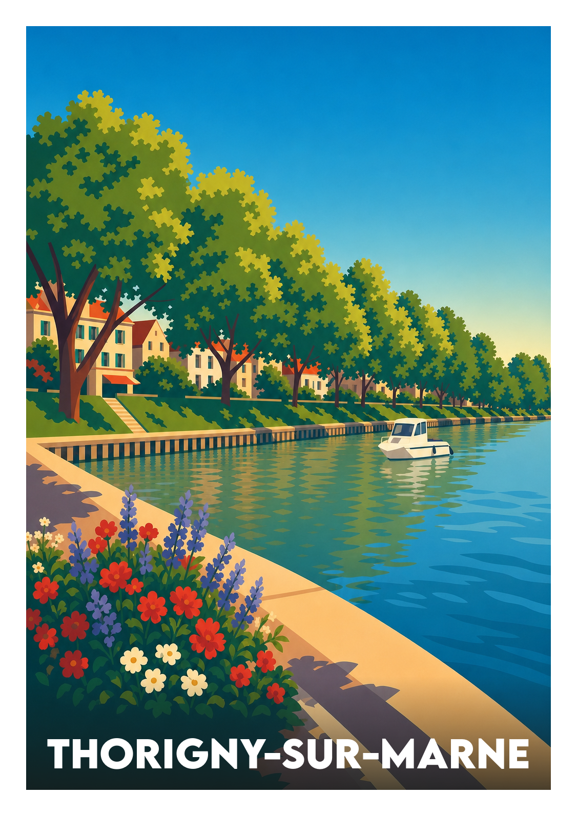 Affiche souvenir de Thorigny-sur-Marne – image brute sans cadre