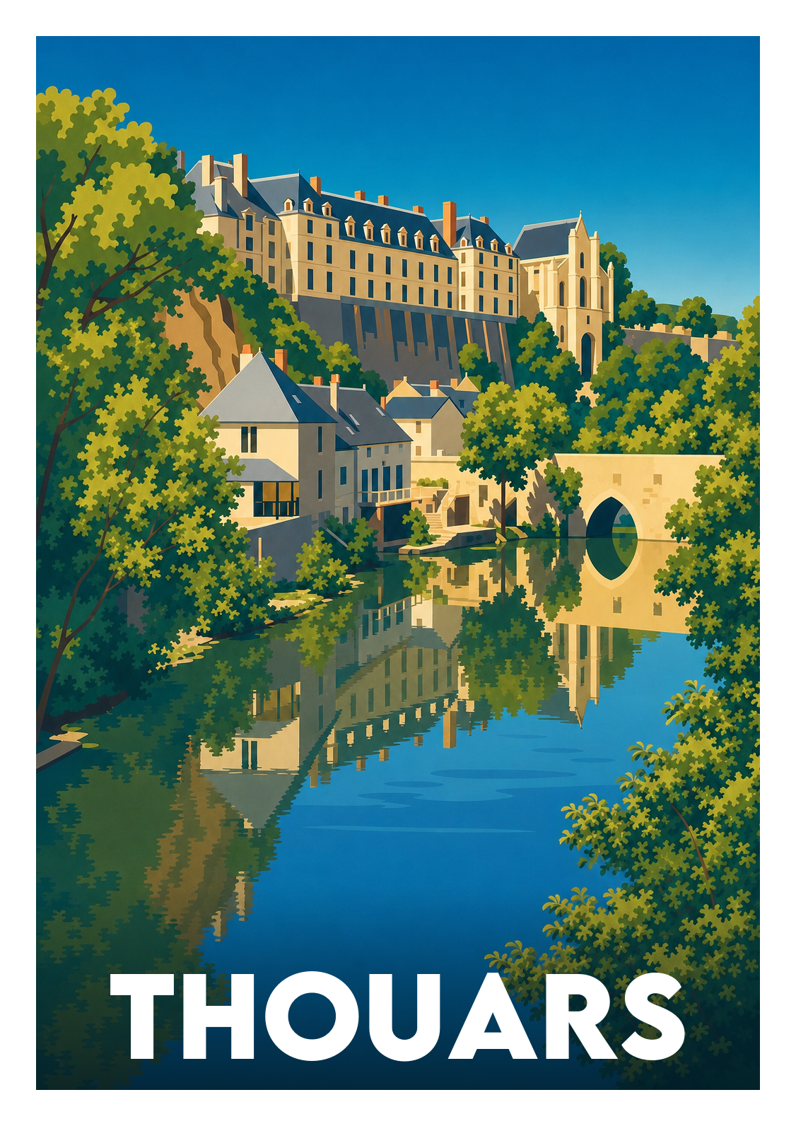 Affiche souvenir de Thouars – image brute sans cadre