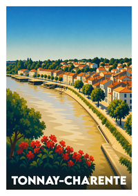 Affiche souvenir de Tonnay-Charente – image brute sans cadre