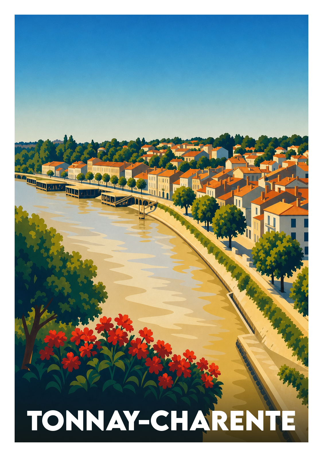 Affiche souvenir de Tonnay-Charente – image brute sans cadre