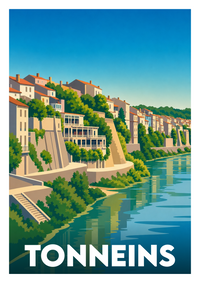 Affiche souvenir de Tonneins – image brute sans cadre