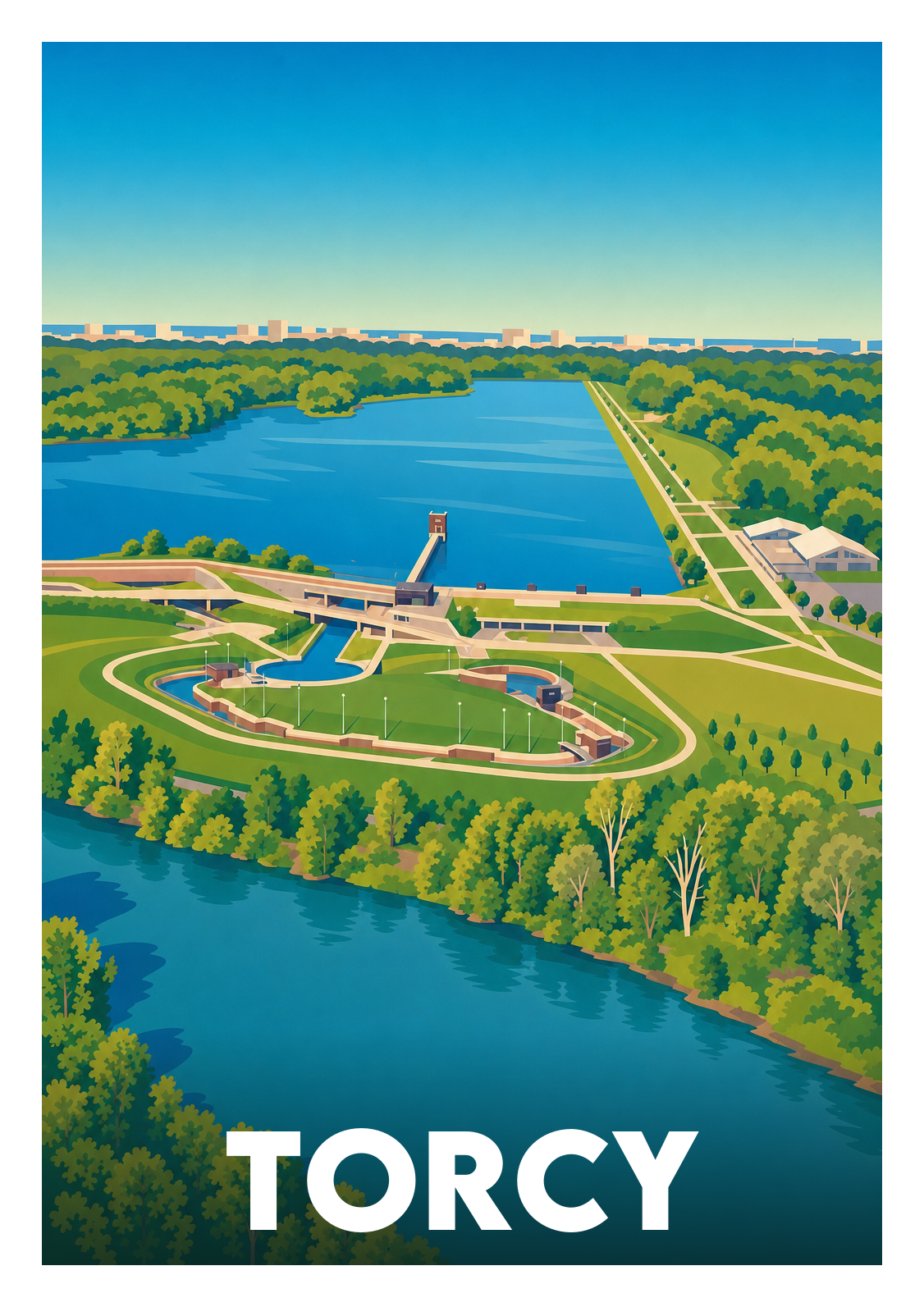 Affiche souvenir de Torcy – image brute sans cadre