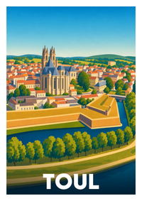 Affiche souvenir de Toul – image brute sans cadre