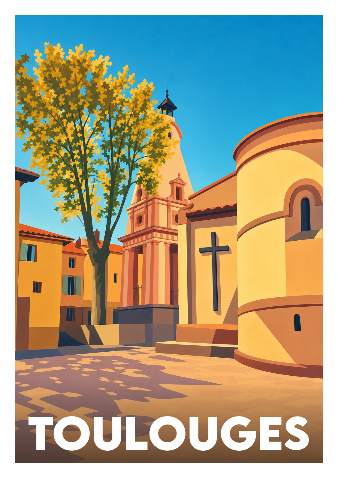Affiche souvenir de Toulouges – image brute sans cadre
