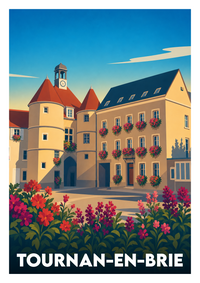 Affiche souvenir de Tournan-en-Brie – image brute sans cadre