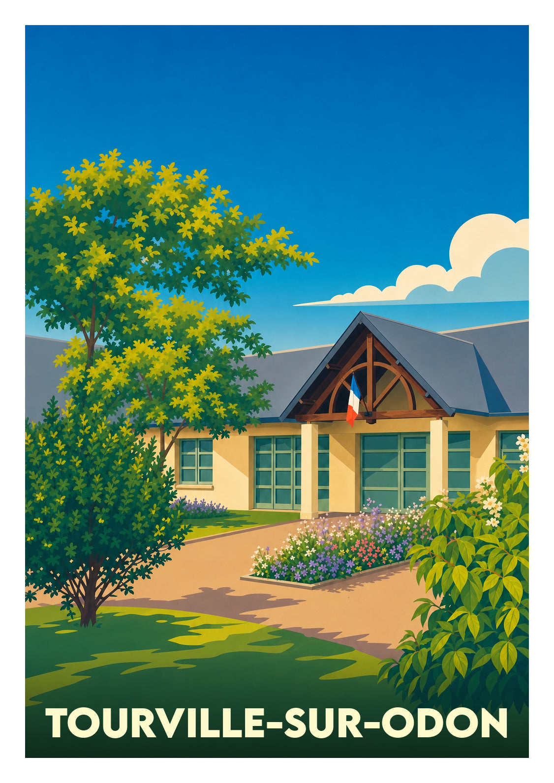 Affiche souvenir de Tourville-sur-Odon – image brute sans cadre