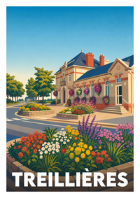 Affiche souvenir de Treillières – image brute sans cadre