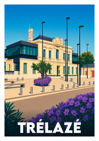 Affiche souvenir de Trélazé – image brute sans cadre