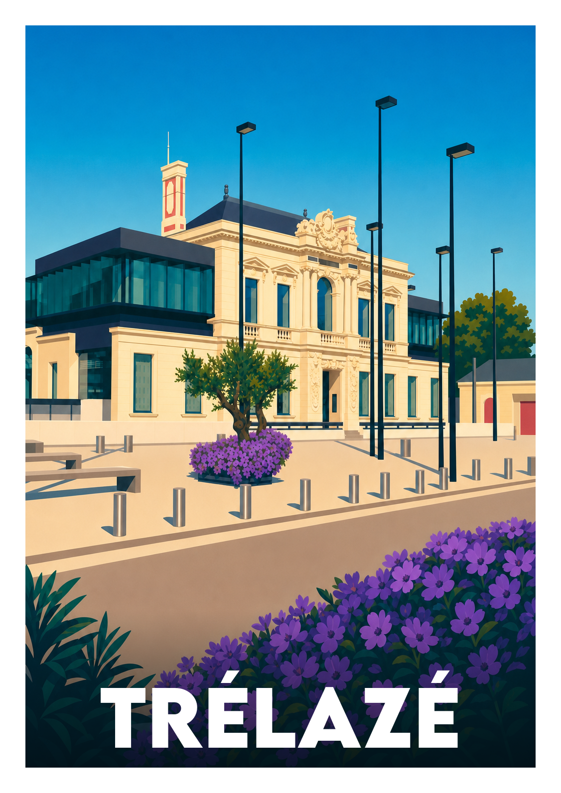 Affiche souvenir de Trélazé – image brute sans cadre