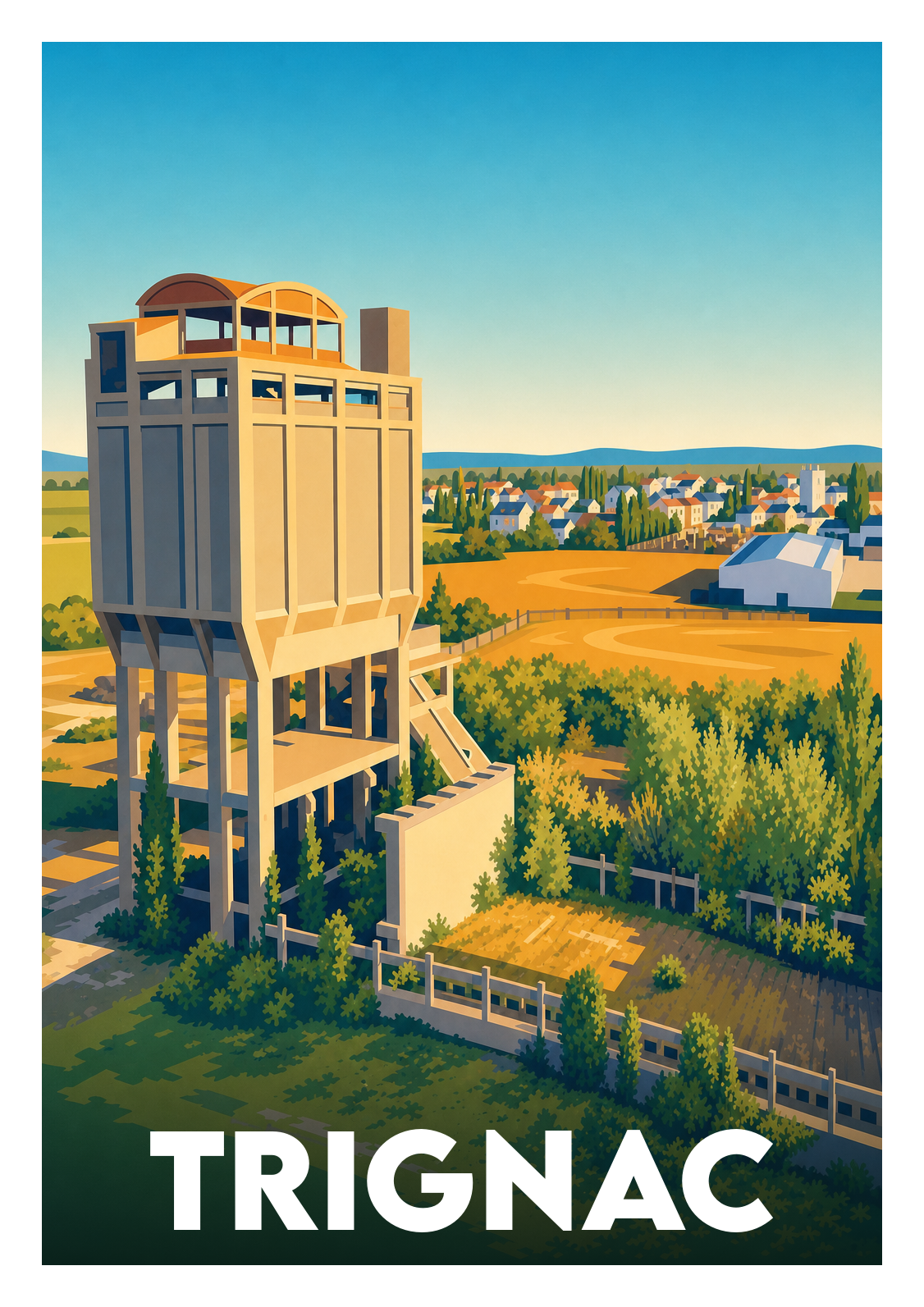 Affiche souvenir de Trignac – image brute sans cadre