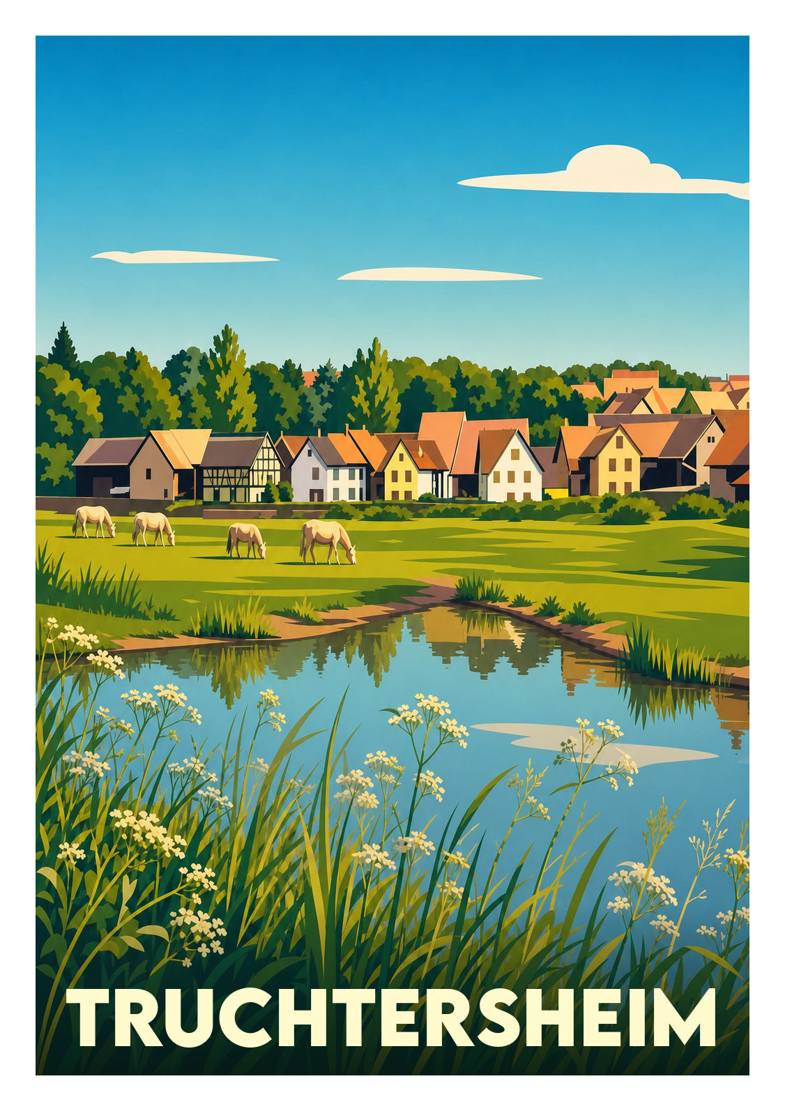 Affiche souvenir de Truchtersheim – image brute sans cadre