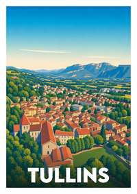 Affiche souvenir de Tullins – image brute sans cadre