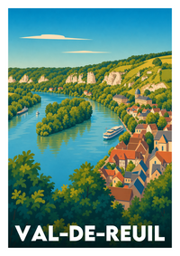 Affiche souvenir de Val-de-Reuil – image brute sans cadre