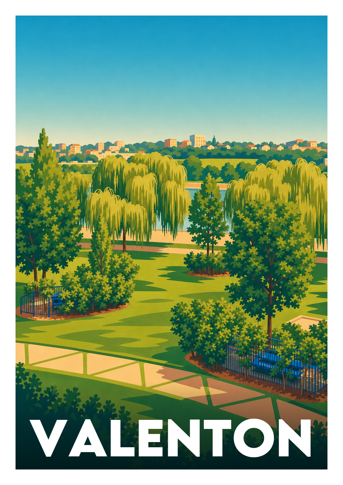 Affiche souvenir de Valenton – image brute sans cadre