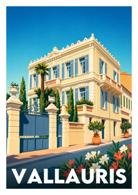 Affiche souvenir de Vallauris – image brute sans cadre