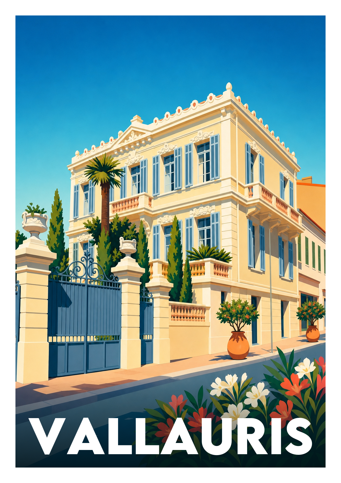 Affiche souvenir de Vallauris – image brute sans cadre