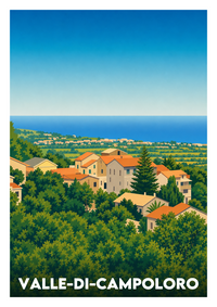 Affiche souvenir de Valle-di-Campoloro – image brute sans cadre