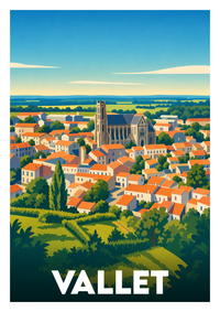 Affiche souvenir de Vallet – image brute sans cadre