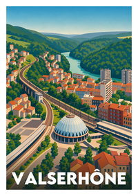 Affiche souvenir de Valserhône – image brute sans cadre