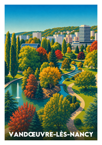 Affiche souvenir de Vandœuvre-lès-Nancy – image brute sans cadre