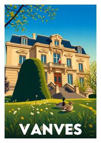 Affiche souvenir de Vanves – image brute sans cadre