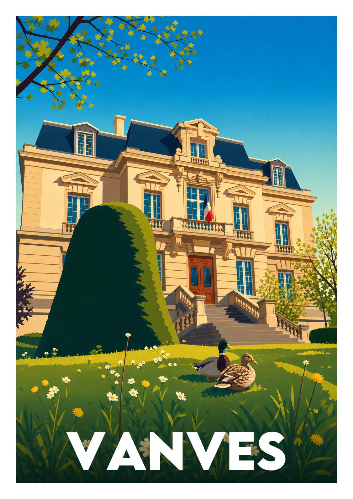 Affiche souvenir de Vanves – image brute sans cadre