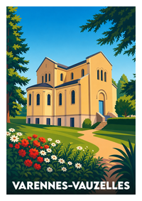 Affiche souvenir de Varennes-Vauzelles – image brute sans cadre