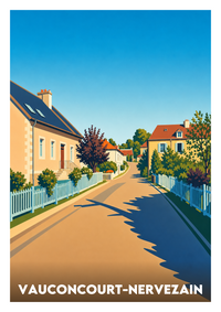 Affiche souvenir de Vauconcourt-Nervezain – image brute sans cadre