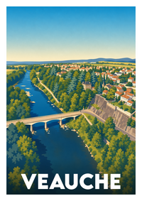 Affiche souvenir de Veauche – image brute sans cadre