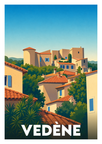 Affiche souvenir de Vedène – image brute sans cadre