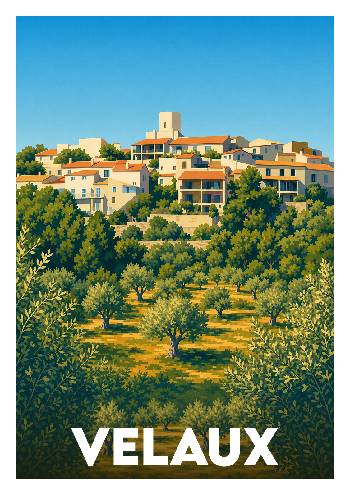 Affiche souvenir de Velaux – image brute sans cadre