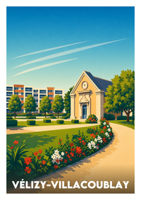 Affiche souvenir de Vélizy-Villacoublay – image brute sans cadre
