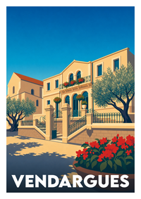 Affiche souvenir de Vendargues – image brute sans cadre